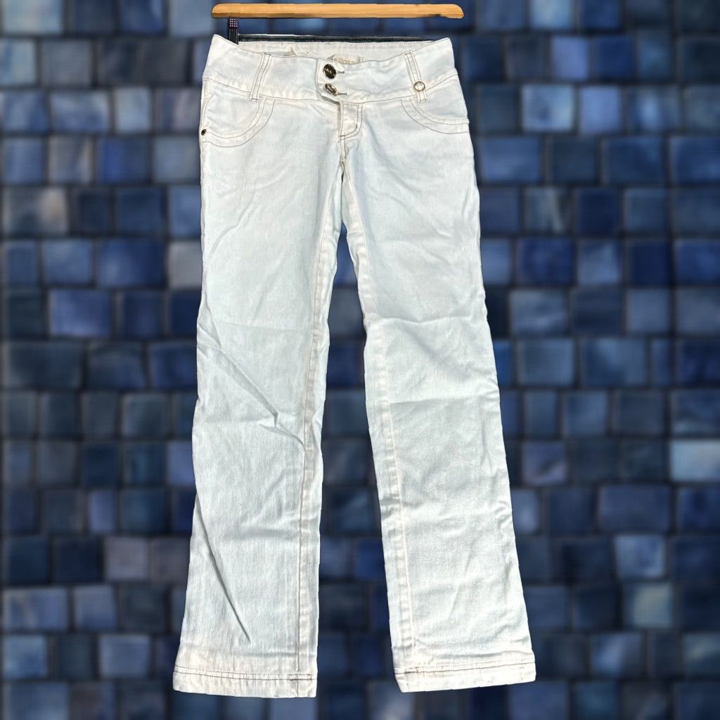 Vintage Morena Rosa Jeans Womens 28 Cotton Stretch Straight Leg Acid Wash Embroidered Size 28" / US 6 / IT 42 - 1 Thumbnail