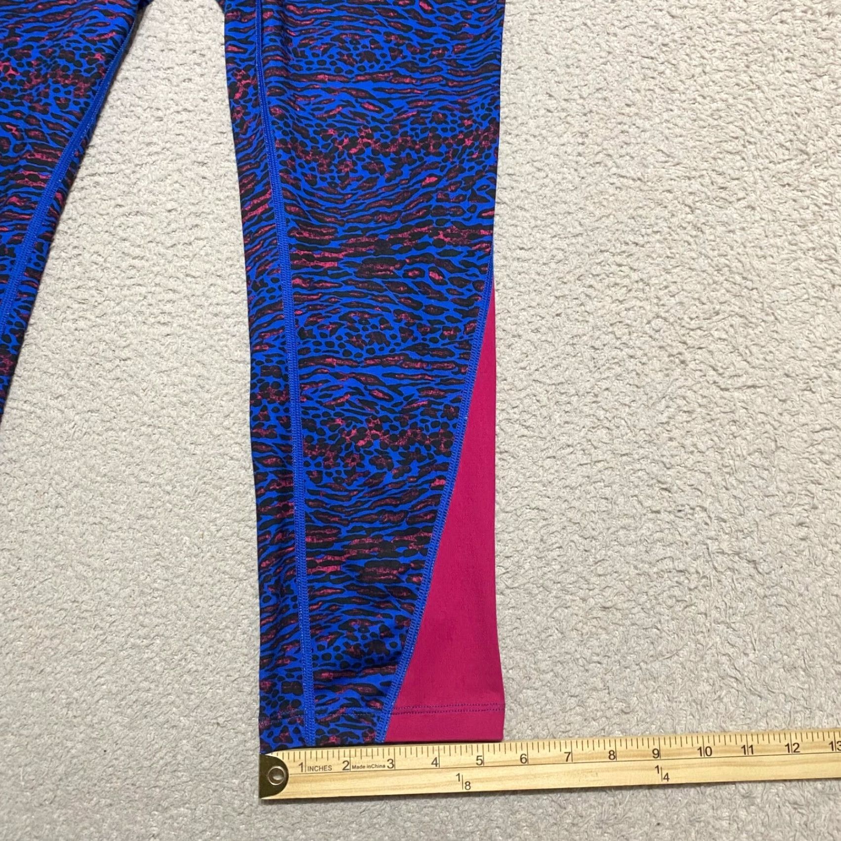 Nike Nike Dri-FIT Womens Capri Leggings M Multicolor Leopard Print Workout Yoga Pants Size 32" / US 10 / IT 46 - 2 Thumbnail