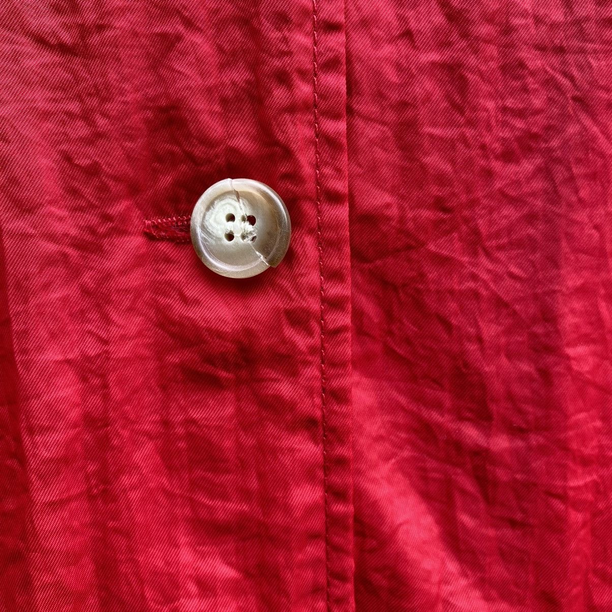 DKNY DKNY Red Button-Up Coach Jacket with Crest Size US S / EU 44-46 / 1 - 16 Thumbnail