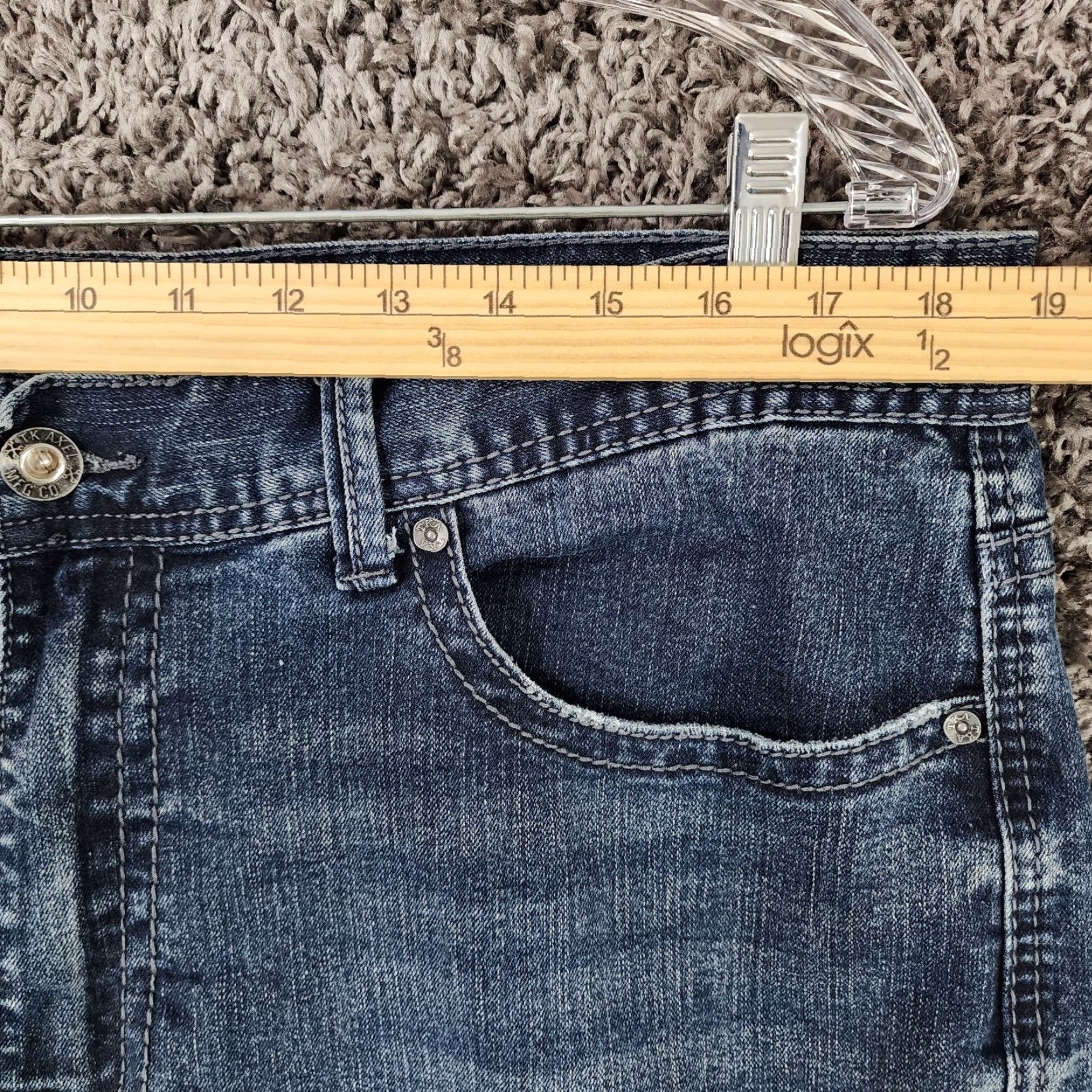 Vintage VINTAGE TK Axel Jeans Slim Straight Mens 38x31 Blue Denim Jeans Mens 90s Style Size US 38 / EU 54 - 4 Thumbnail