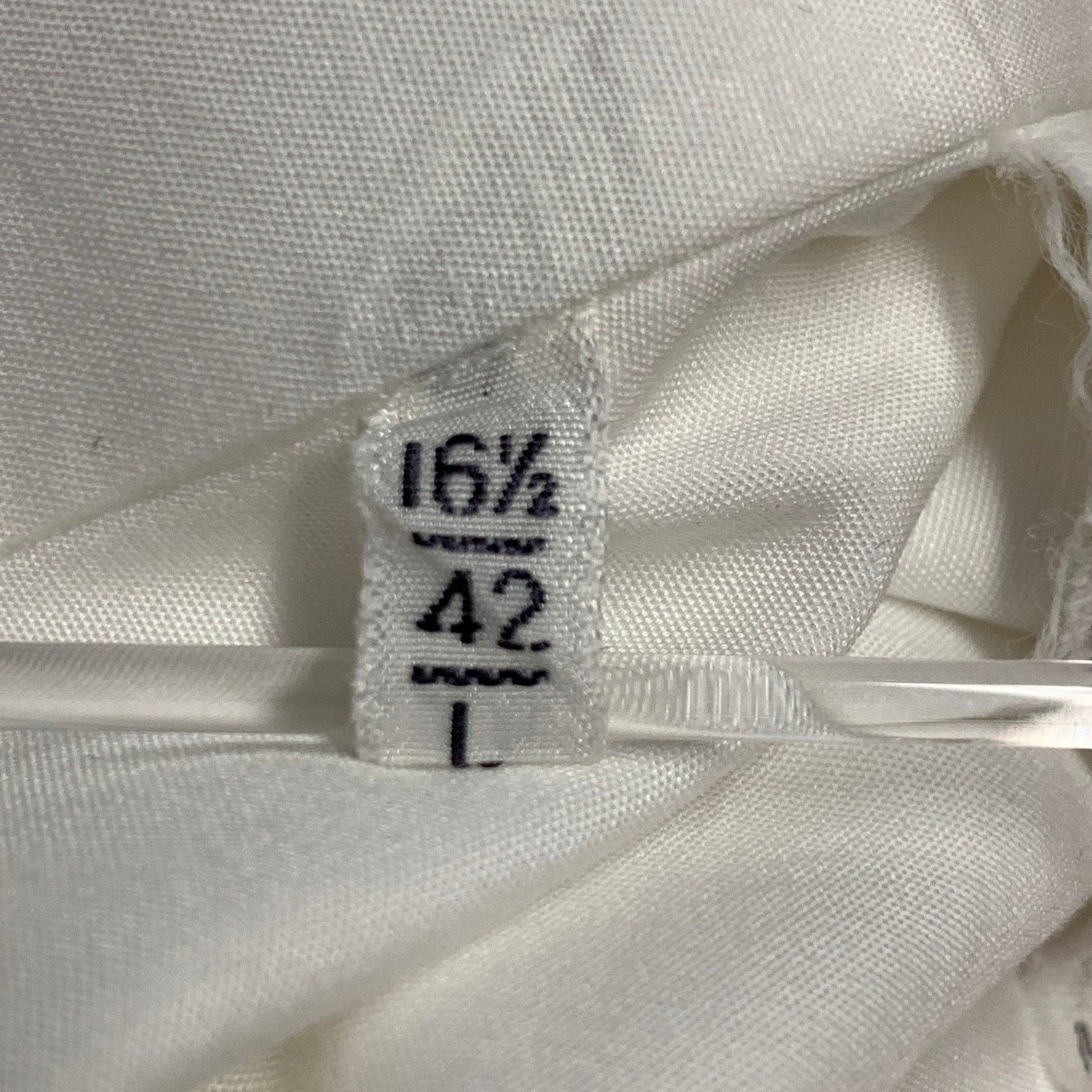 Other LORENZINI White Textured Cotton Tuxedo Long Sleeve Shirt Size 50R - 6 Thumbnail