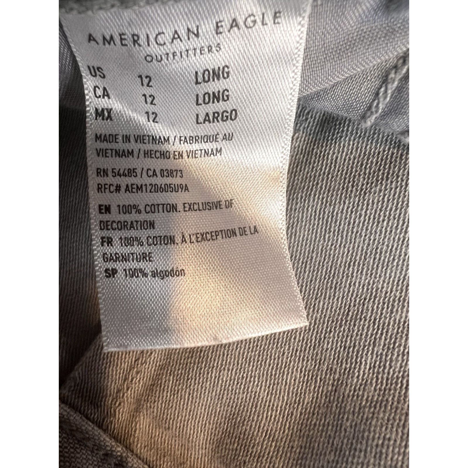 American Eagle Outfitters VINTAGE American Eagle Outfitters 90s Straight Carpenter Pants Womens 12 Gray NWT 9 Size 34" / US 12 / IT 48 - 3 Thumbnail