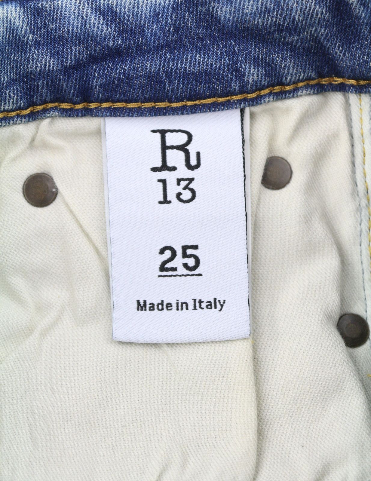 R13 KICK FIT 25 Kelly Stretch Flare Blue Jeans 87176 Size 25" / US 0 / IT 36 - 8 Thumbnail