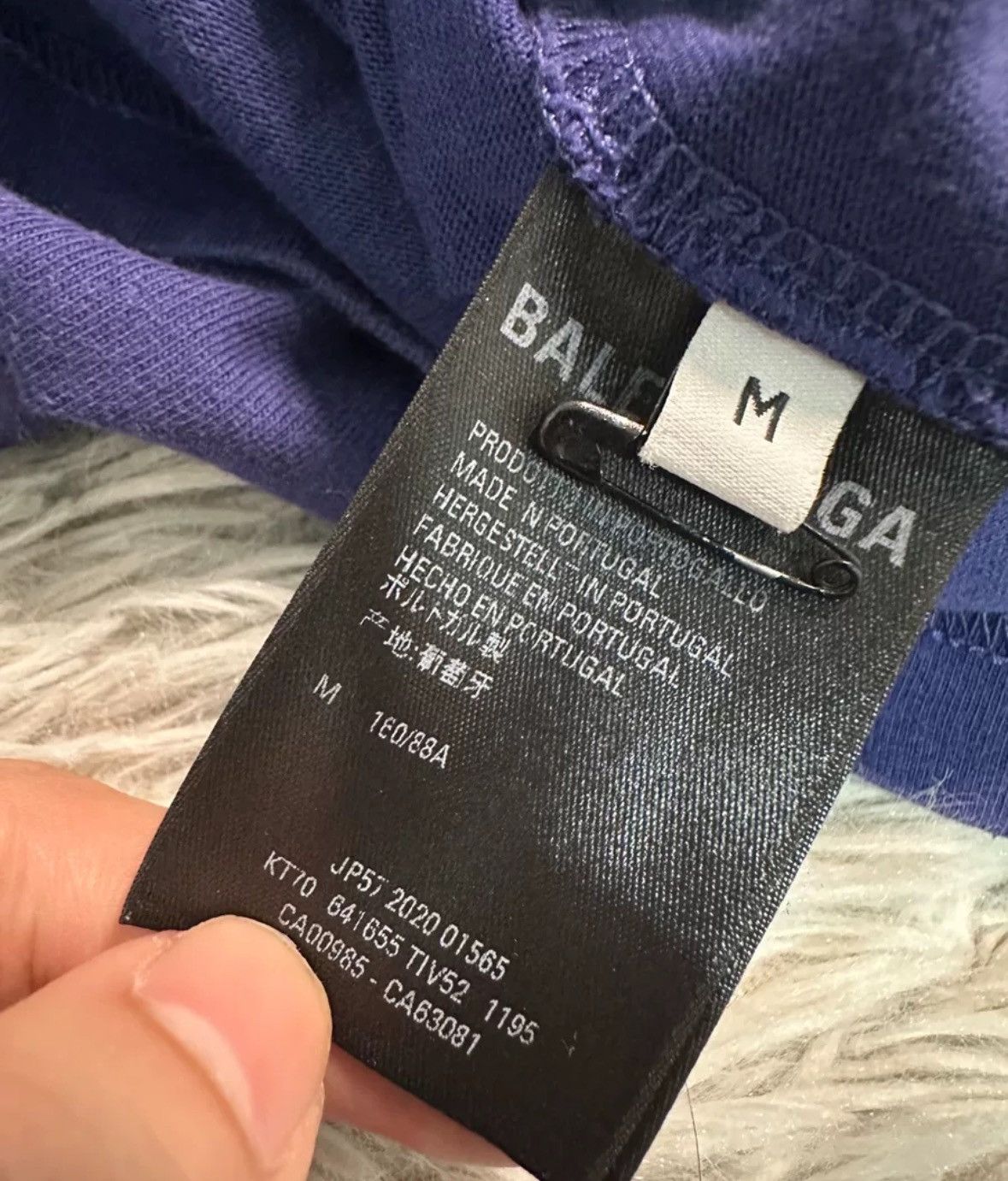 Balenciaga Balenciaga Blue Cola Wave Letter Logo Short Sleeve Size US M / EU 48-50 / 2 - 7 Thumbnail