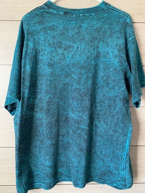 Vintage Vintage 90's Stone-Washed Turquoise T-Shirt Size US XL / EU 56 / 4 - 2 Thumbnail