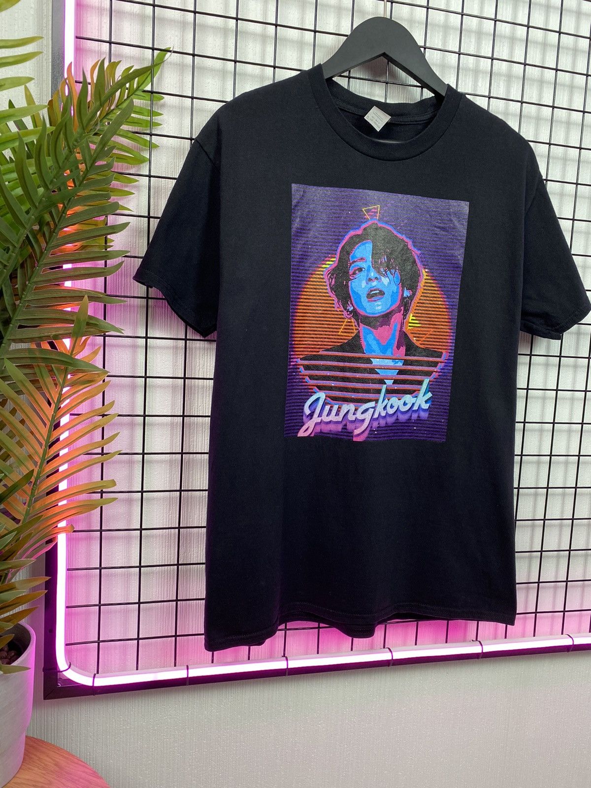 Other Rare Jungkook T shirt BTS K Pop Men Black XL Size US XL / EU 56 / 4 - 3 Thumbnail