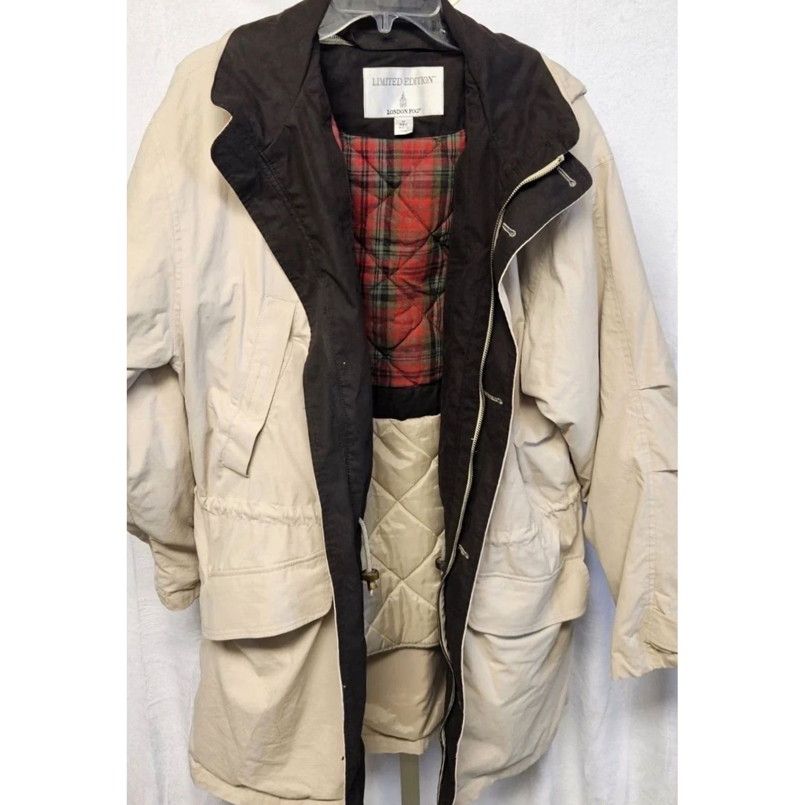 London Fog VINTAGE London Fog 3-N-1 Hooded Parka Beige Mens Medium Jacket Size US M / EU 48-50 / 2 - 2 Thumbnail