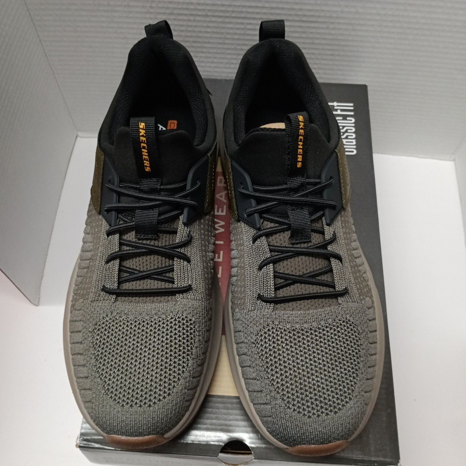 SKECHERS Men's Skechers Sneakers Size 12 Gray Black Olive Classic Fit Size US 12 / EU 45 - 3 Thumbnail