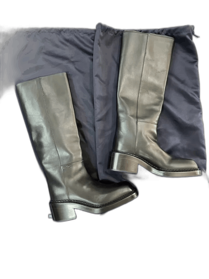 Prada Leather KneeHigh Boots for Women -2505