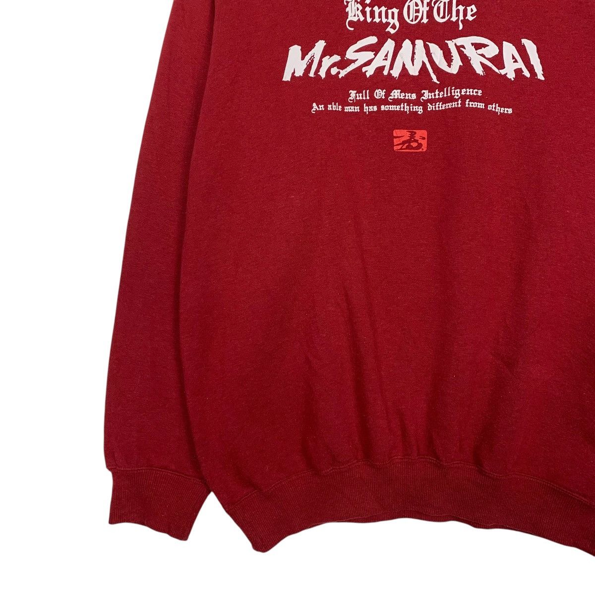 Japanese Brand Japanese Brand Mr Samurai Crewneck Red Sweatshirt Size US L / EU 52-54 / 3 - 3 Thumbnail