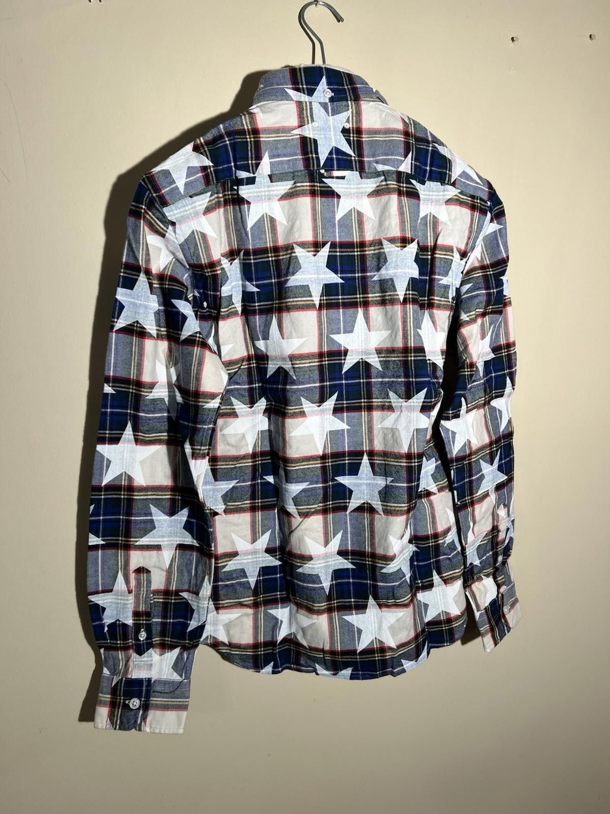Sophnet. SOPHNET. Flannel Check Star Print Shirt White Navy Large Size US L / EU 52-54 / 3 - 4 Thumbnail