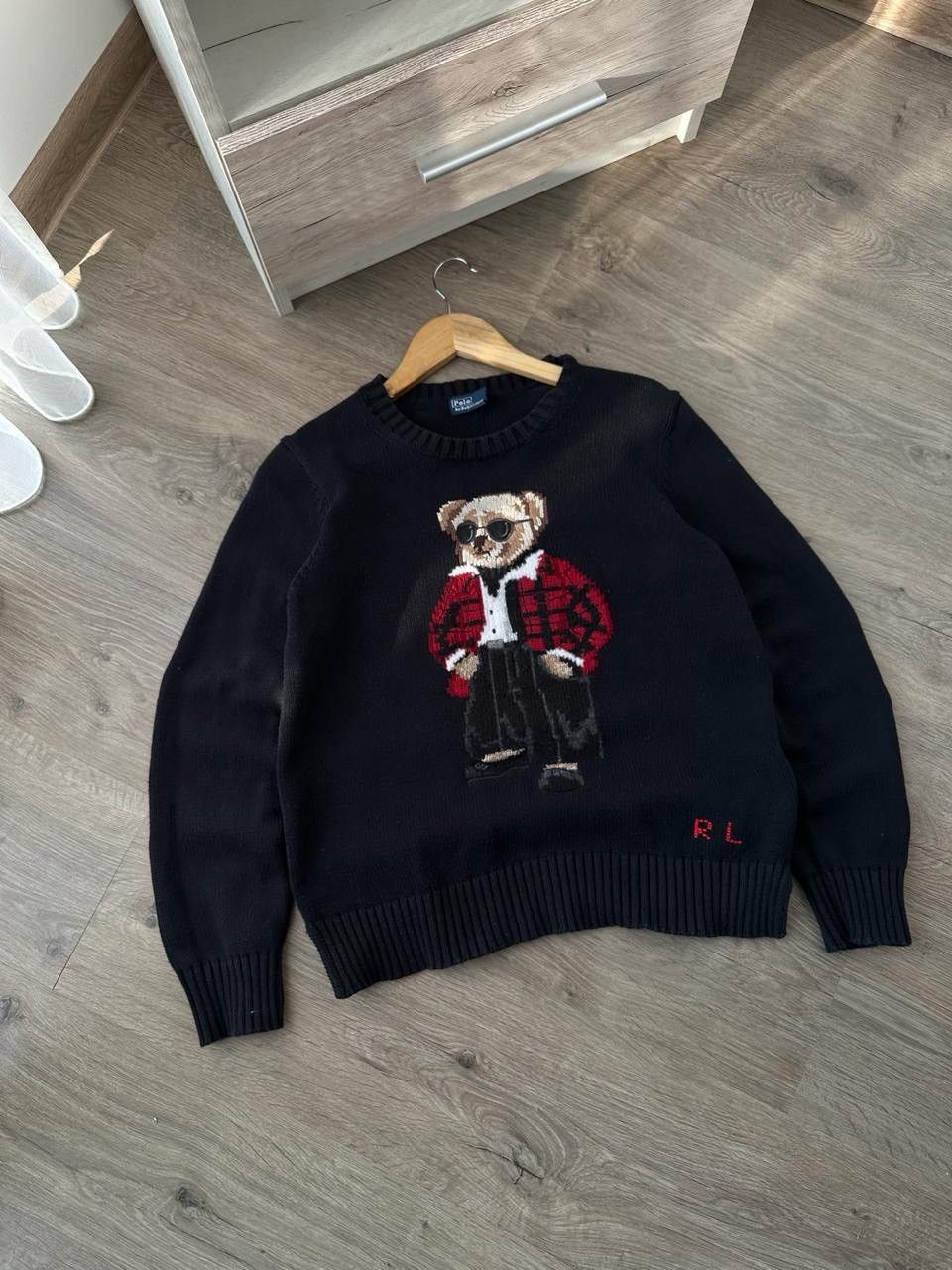 Polo Ralph Lauren × Vintage Vintage Polo Ralph Lauren Blue Polo Bear Sweater Size US S / EU 44-46 / 1 - 3 Thumbnail