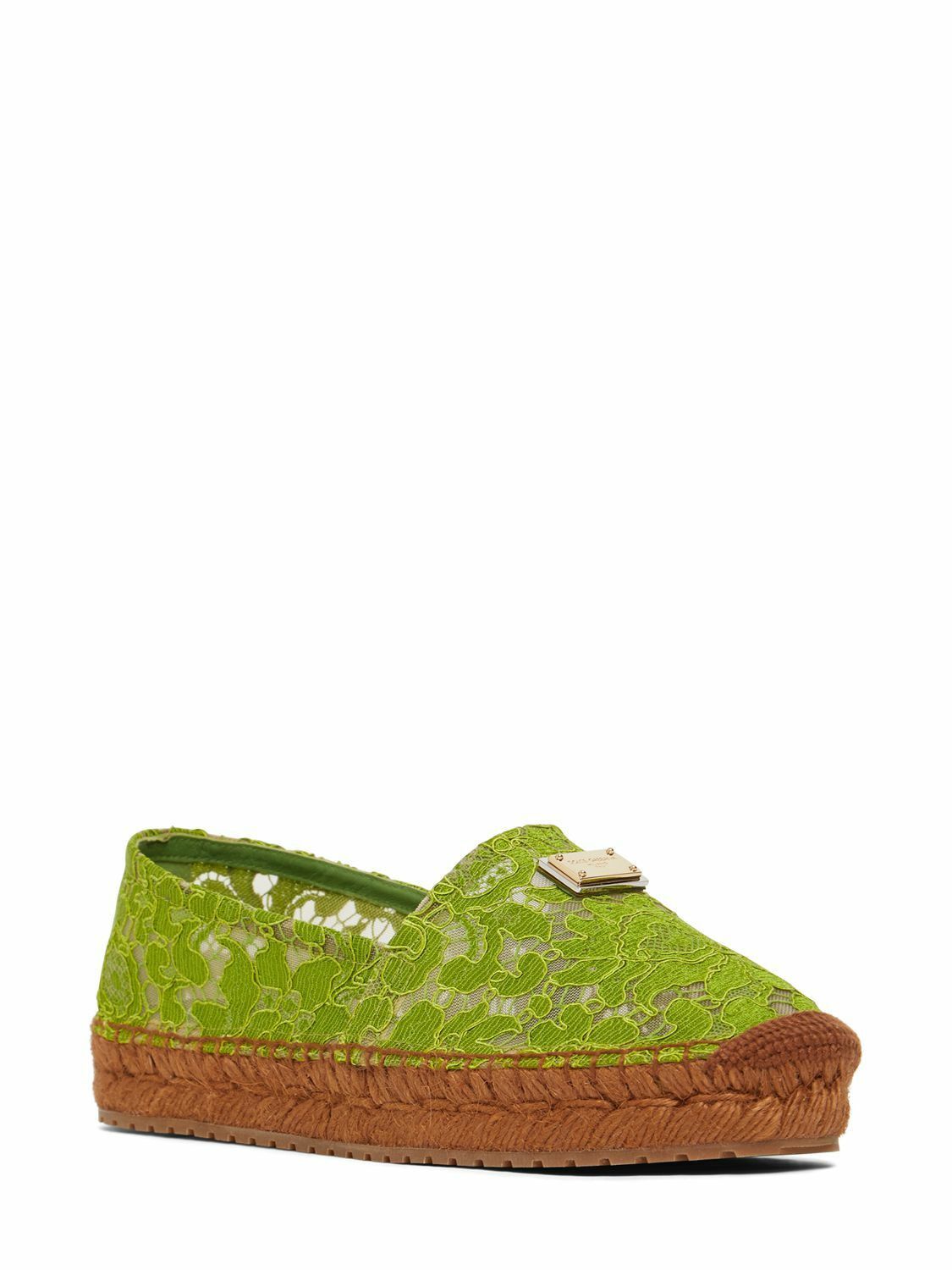 Dolce & Gabbana o1y0925 Espadrilles in Green Size US 4 / IT 34 - 1 Thumbnail