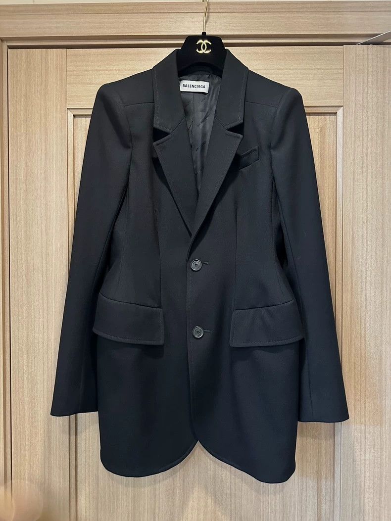 Balenciaga Balenciaga Solid black single-breasted long-sleeved suit 25 Size 34R - 1 Thumbnail