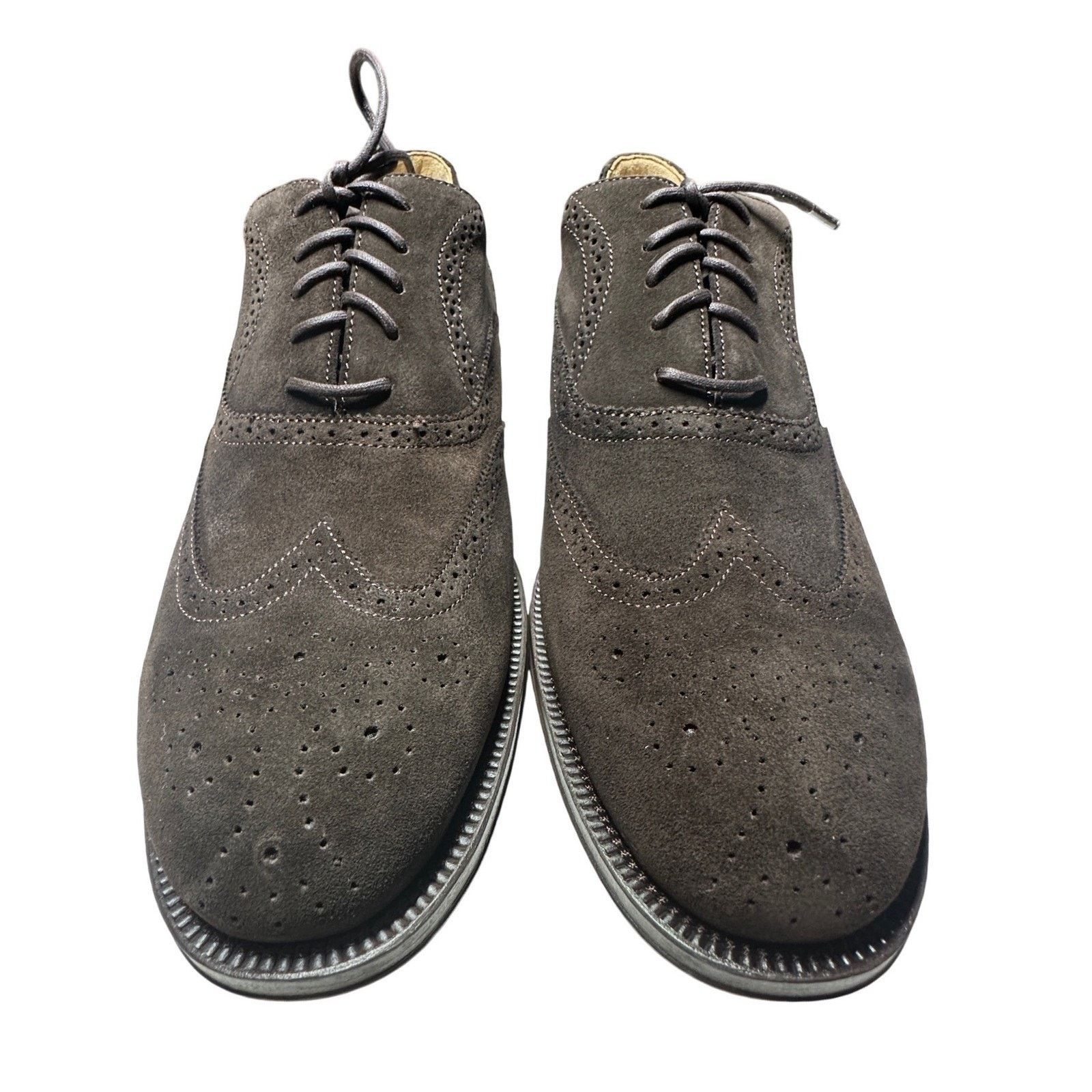 Lands' End Lands' End Wingtip Oxford Men's 13 Dark Brown Suede New Size US 13 / EU 46 - 4 Thumbnail