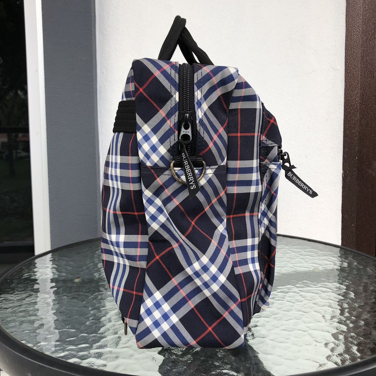 Burberry Vintages BURBERRYS Blue Novachecks Business Document Bag Size ONE SIZE - 6 Thumbnail