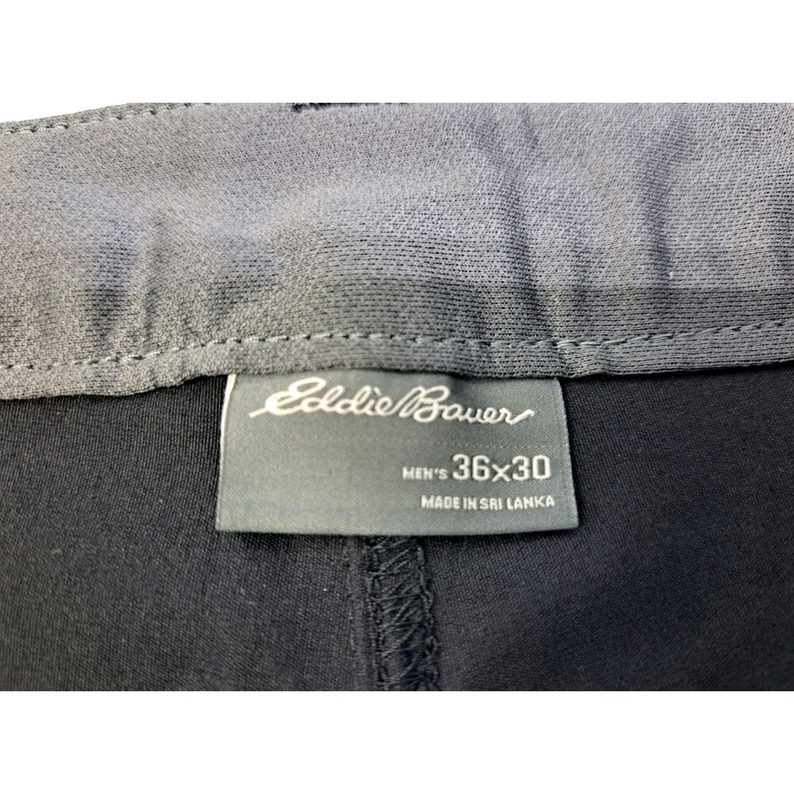 Eddie Bauer Eddie Bauer Mens Black Tech Pants Hiking Outdoors Stretch Size 36/30 Nylon #7325 Pants Regular 36in Inseam 30in Baggy? Size US 36 / EU 52 - 3 Thumbnail