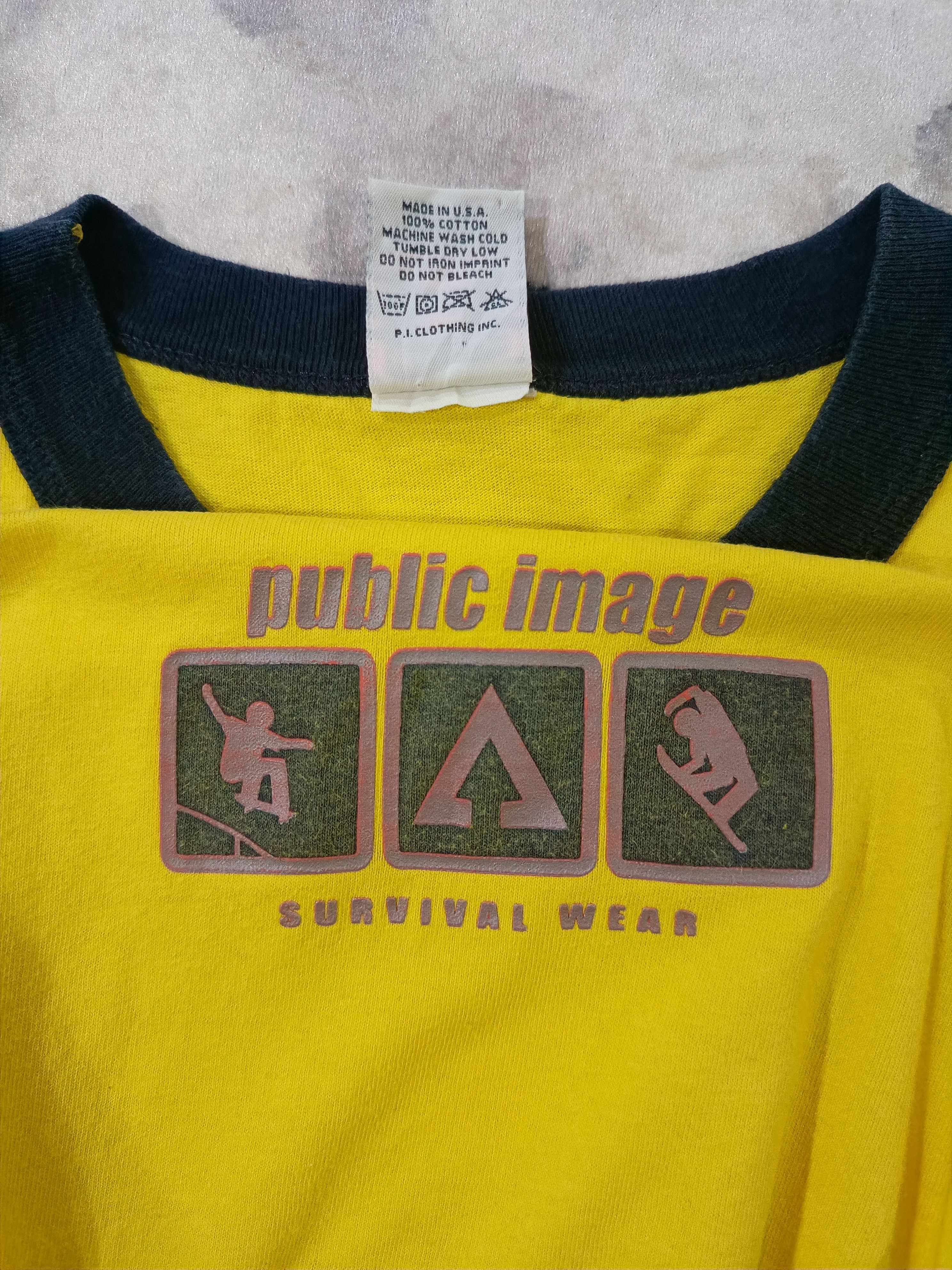 Vintage Vintage 90's ringer Public Image Clothing Skate brand Size US XL / EU 56 / 4 - 4 Thumbnail
