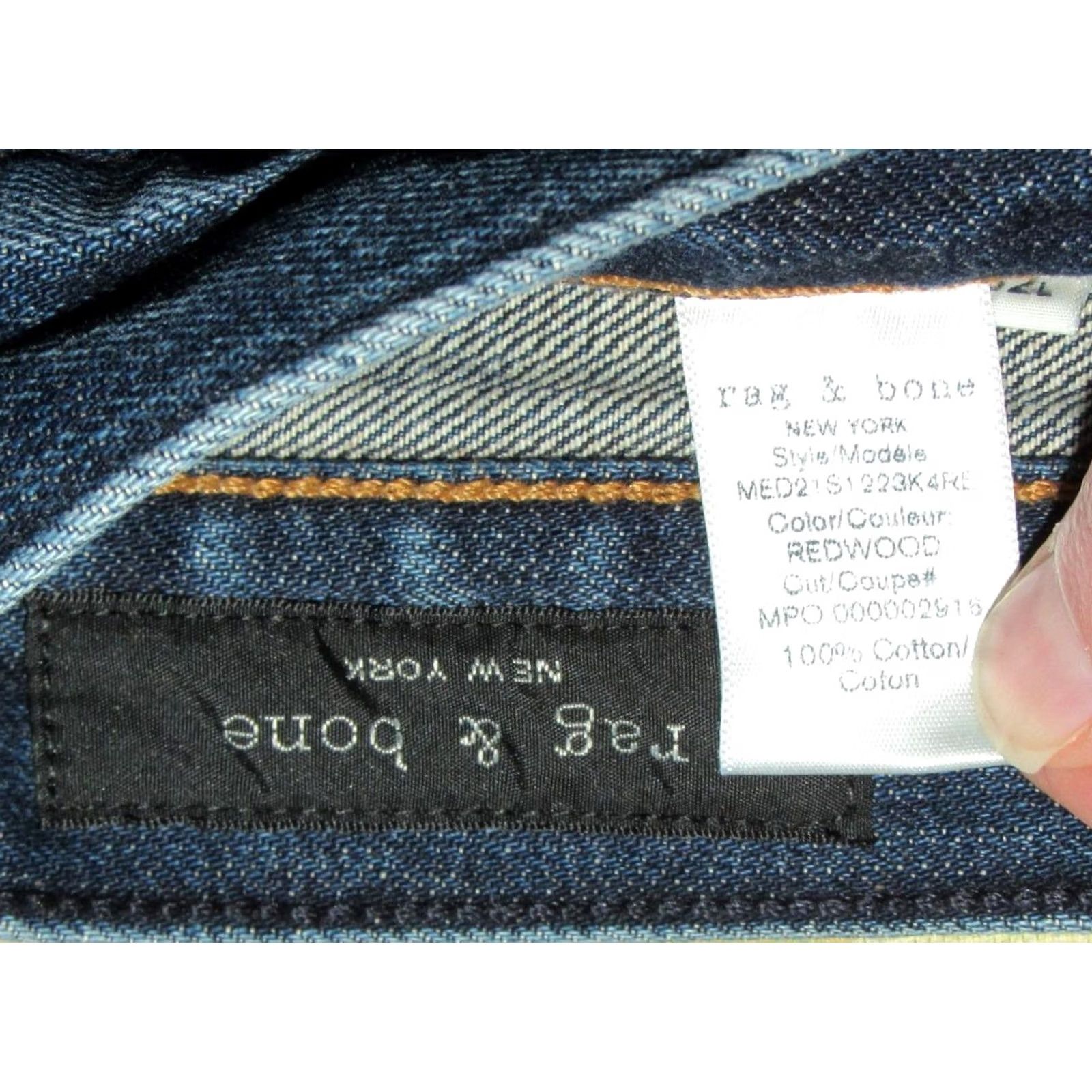 Rag & Bone Rag & Bone Redwood Slim Fit 2 Denim Jeans 32 x 30 Mens Blue Denim Straight 90s (if applicable) Size US 32 / EU 48 - 4 Thumbnail