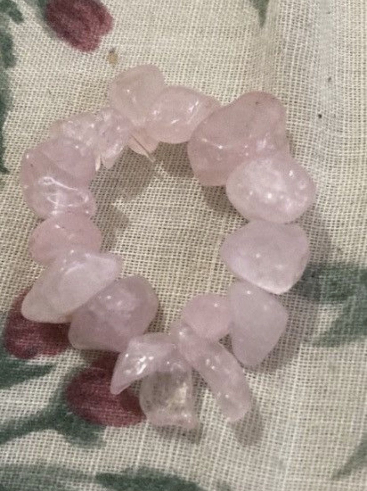 Other Rose Quartz chip beaded ring Size ONE SIZE - 2 Thumbnail