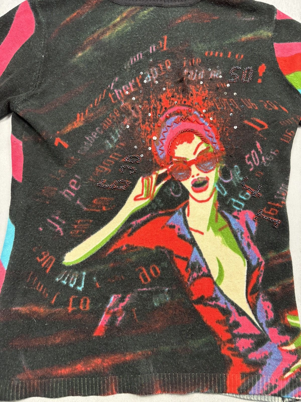 Custo Barcelona Vintage Custo Barcelona Wool Turtleneck Sweater Graphic Y2K Size M / US 6-8 / IT 42-44 - 7 Thumbnail