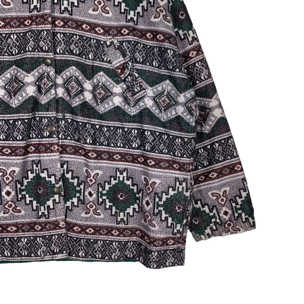 Vintage Native Navajo Overprint Reversible Hooded Jacket #0414-C19 Size US L / EU 52-54 / 3 - 4 Thumbnail