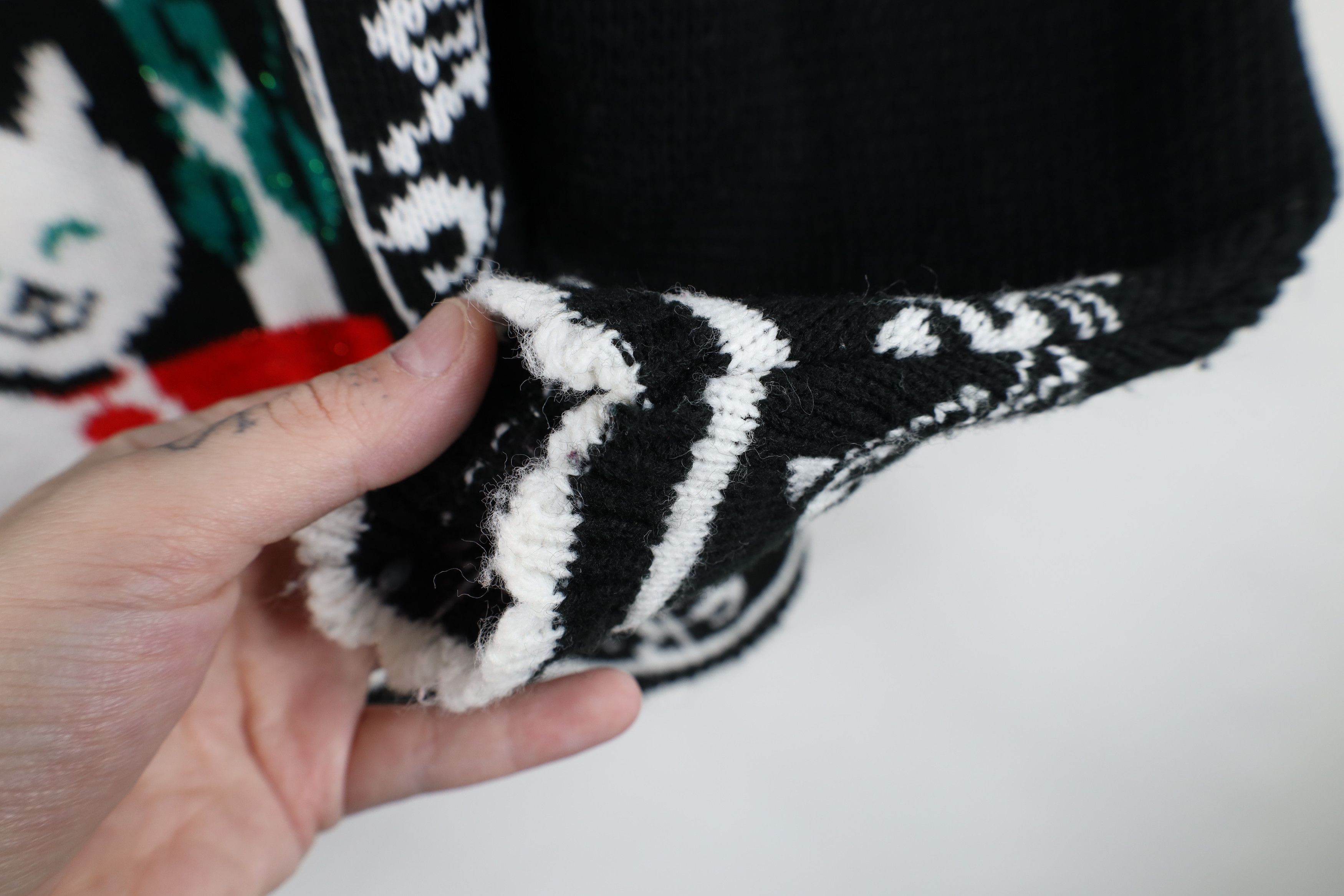 Vintage Vintage 90s Fairy Kei Kawaii Cat Kitten Knit Sweater USA Size L / US 10 / IT 46 - 8 Thumbnail