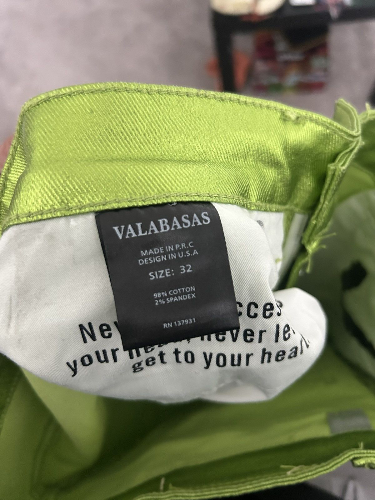 Valabasas Green “Van Gogh” Cargo Flares Size US 32 / EU 48 - 1 Thumbnail