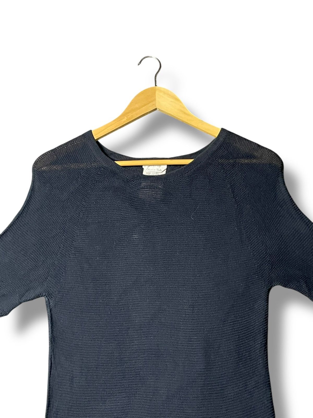 Max Mara × Vintage Maxmara Cashmere & Wool Short Sleeve Jumper (44) Size XS / US 0-2 / IT 36-38 - 2 Thumbnail