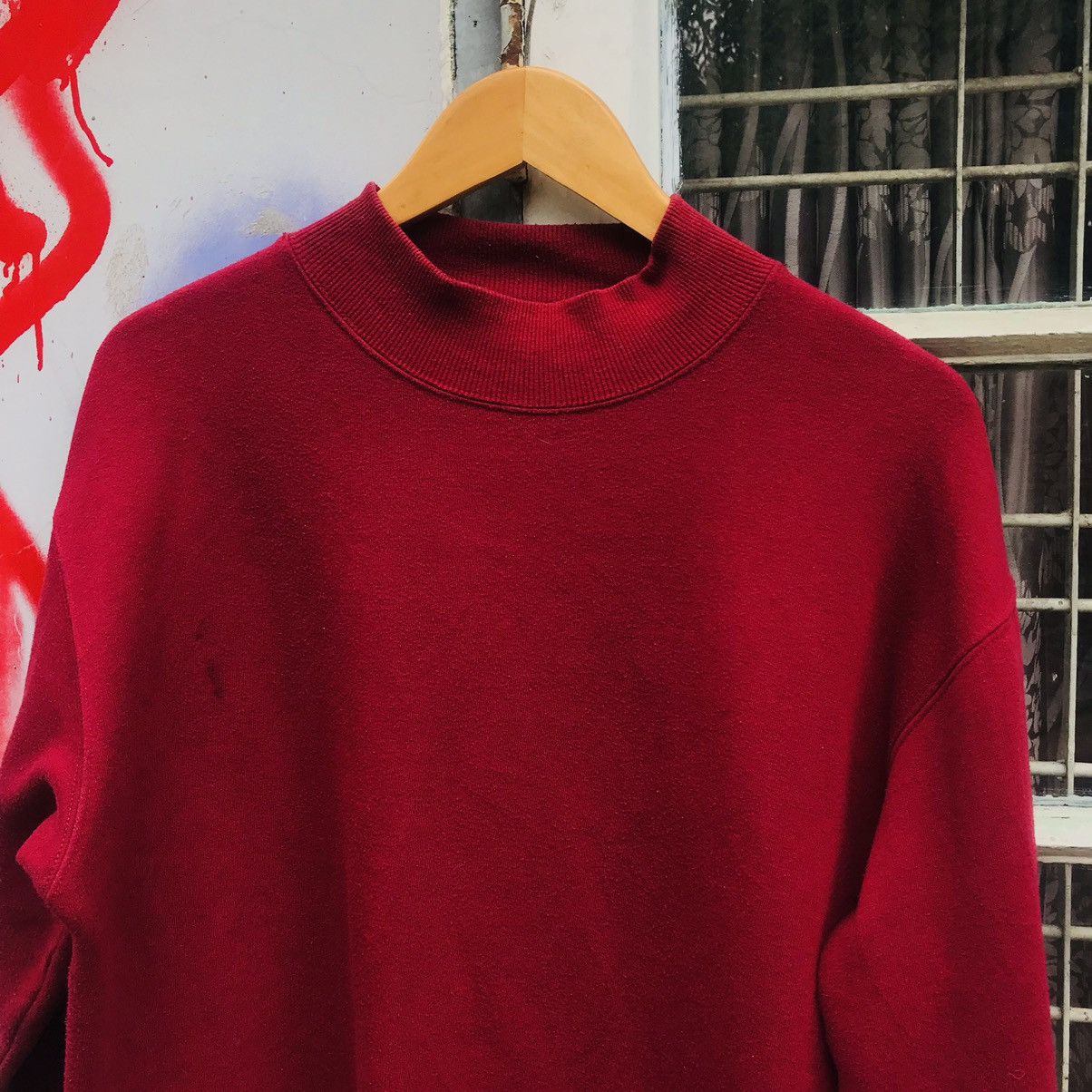 Vintage Vintage Browny Umock Neck Sweatshirt Size US M / EU 48-50 / 2 - 1 Thumbnail