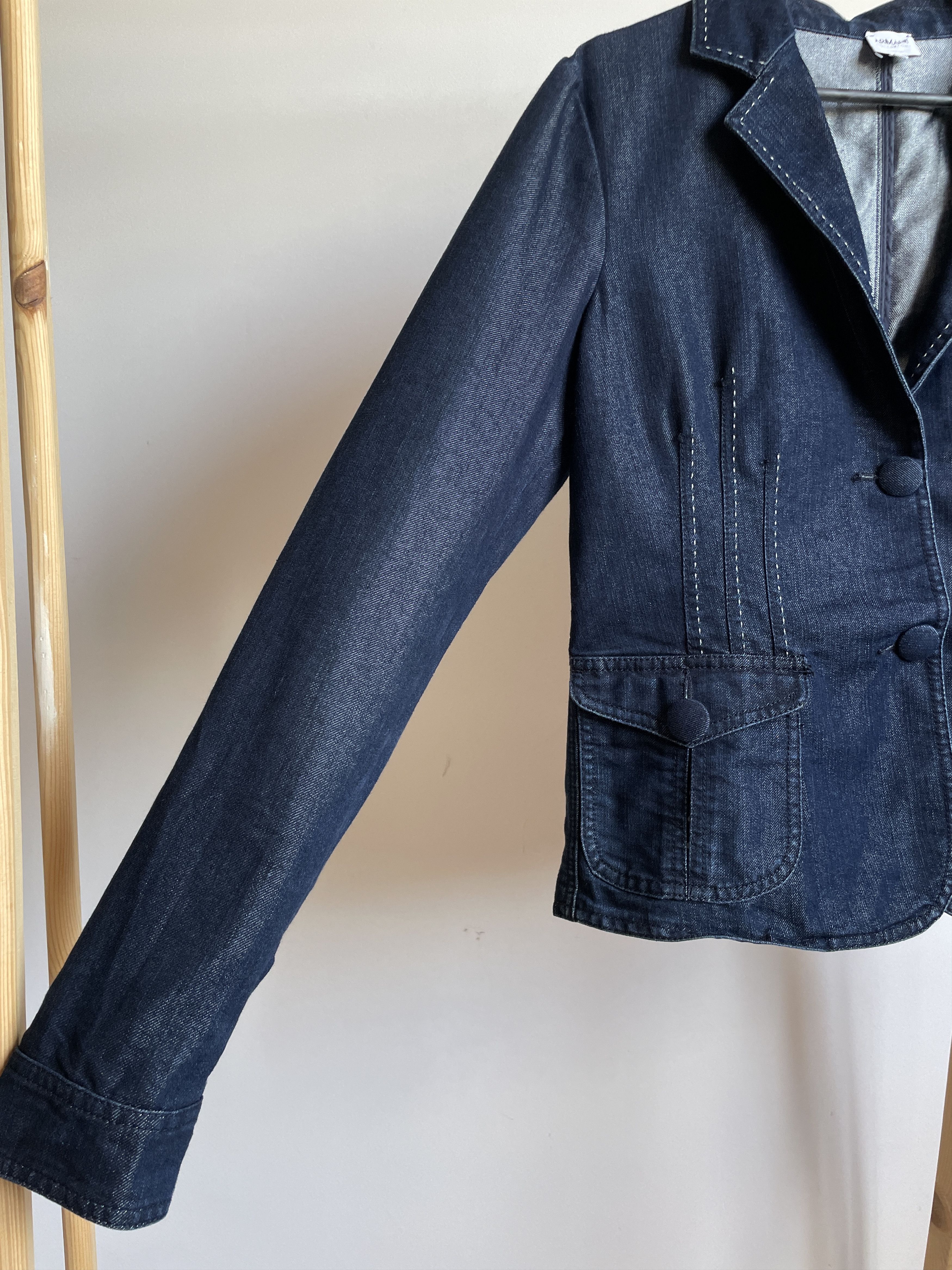 Armani Collezioni Armani Collezioni Womens Denim Blazer Size IT 48 Size XL / US 12-14 / IT 48-50 - 6 Thumbnail