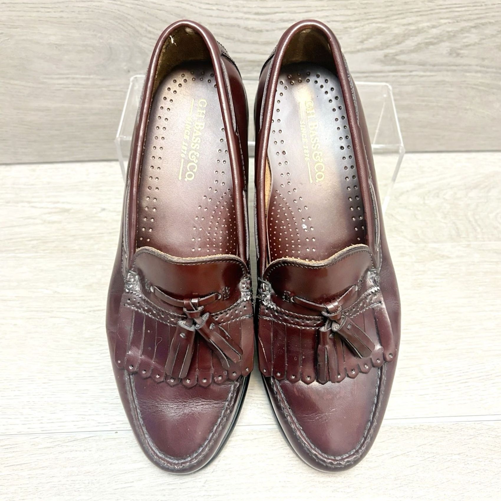 G.H. Bass Weejuns Men\'s 9.5 D Burgundy Kiltie Tassel Leather Loafer Men's Layton Lug Weejuns® Tassel Loafer Wine | G.H. Bass main image 2