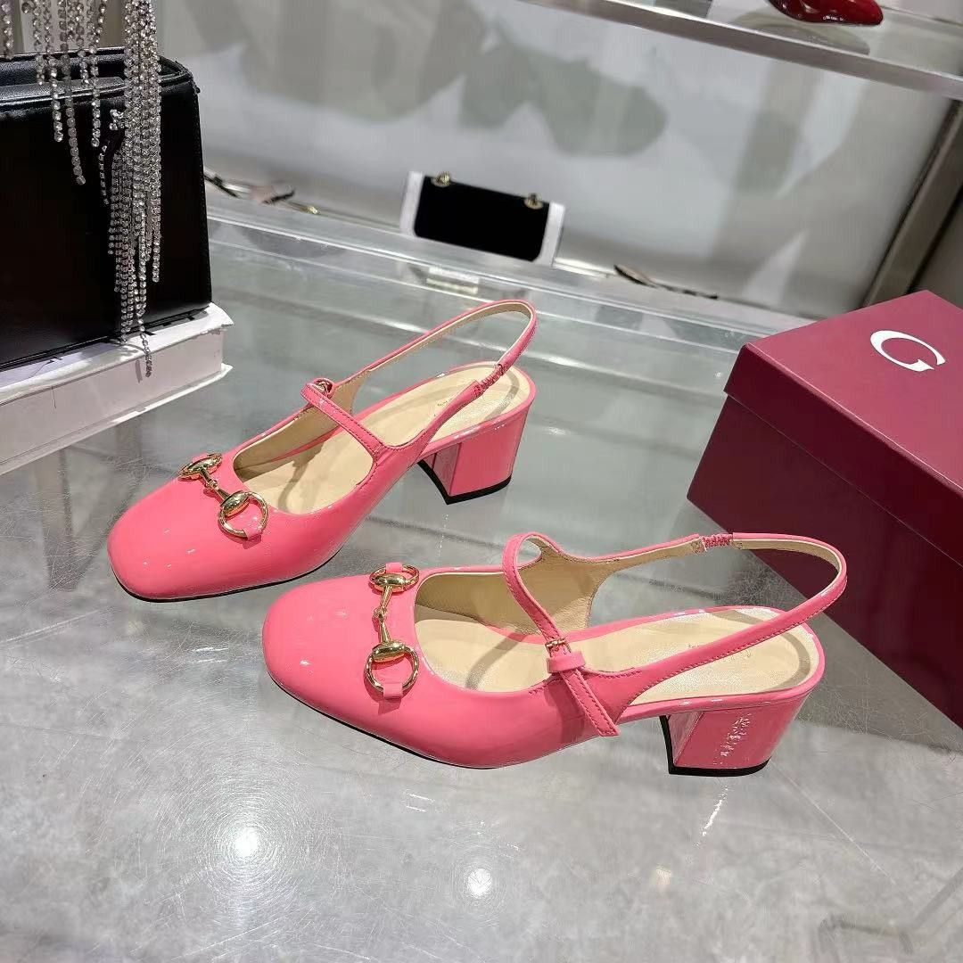 Gucci oc11z0126 Women's Horsebit Pumps in Pink Size US 9 / IT 39 - 9 Thumbnail