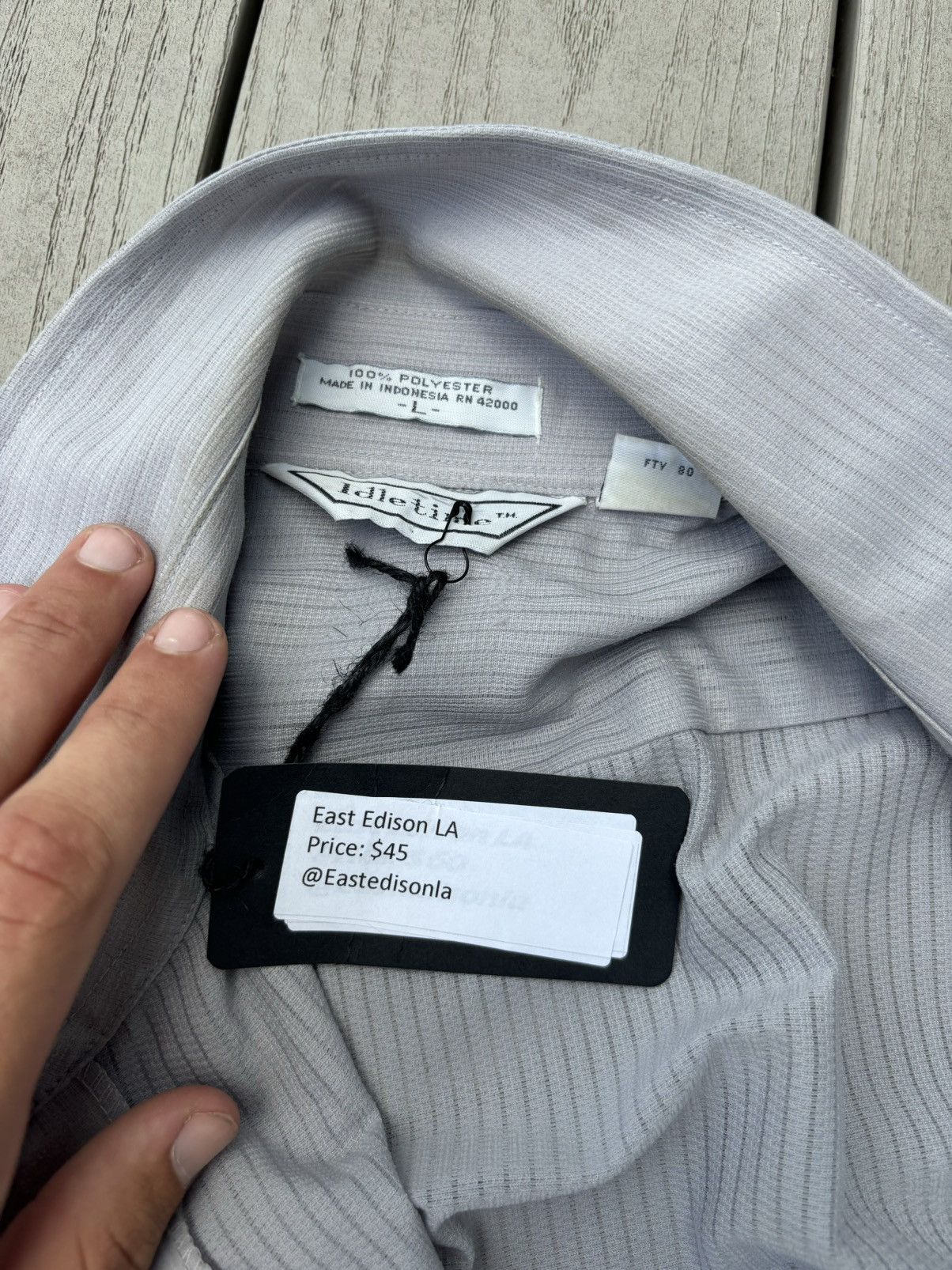 Vintage Idletime Grey Button-Up Size US L / EU 52-54 / 3 - 4 Thumbnail