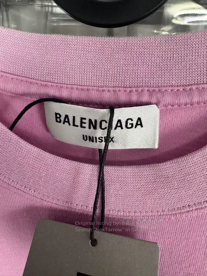 Balenciaga Balenciaga Pink Rhinestone Short Sleeve Size US M / EU 48-50 / 2 - 2 Thumbnail