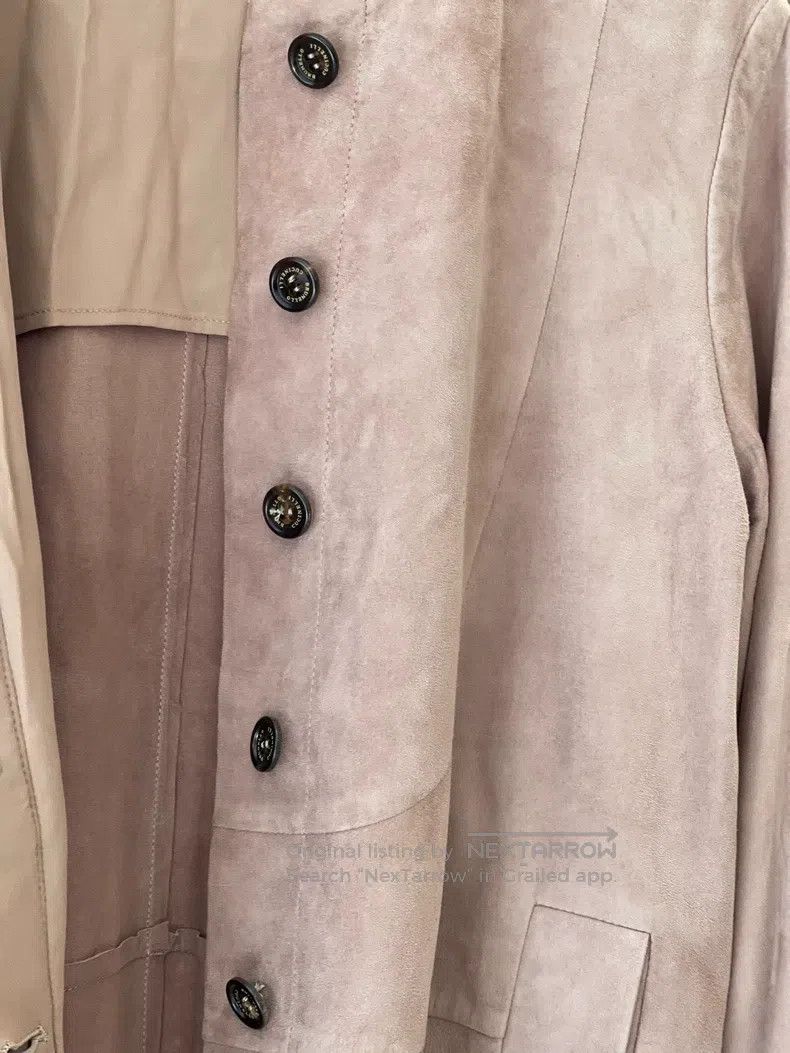 Brunello Cucinelli Brunello Cucinelli Round Neck Leather Jacket Size XS / US 0-2 / IT 36-38 - 4 Thumbnail