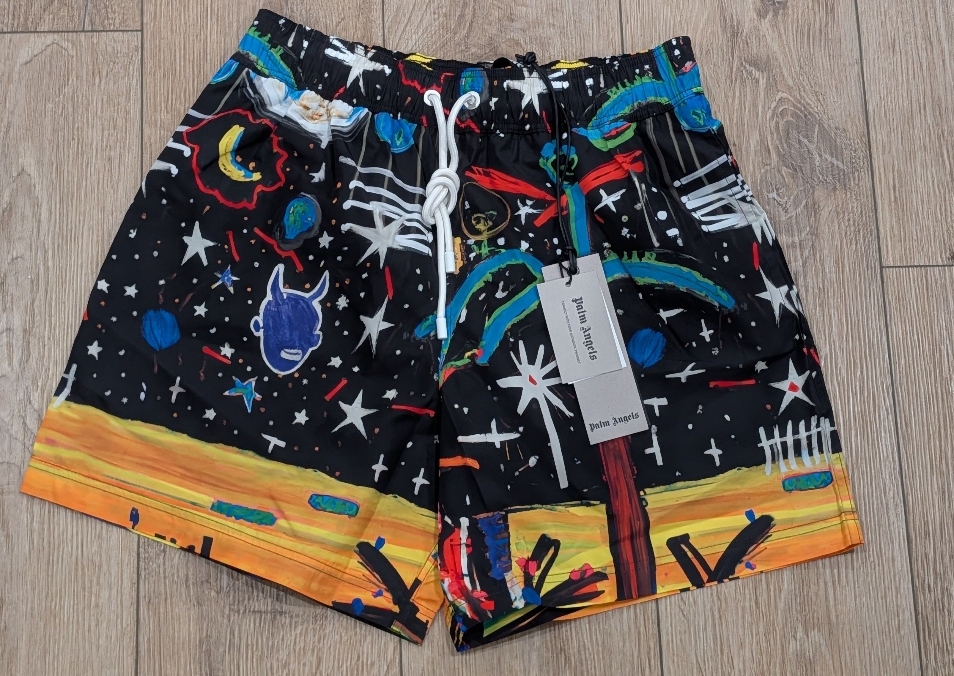 Palm Angels Palm Angels Starry Night Swim Shorts Trunks Black Multi S Size US 30 / EU 46 - 1 Thumbnail