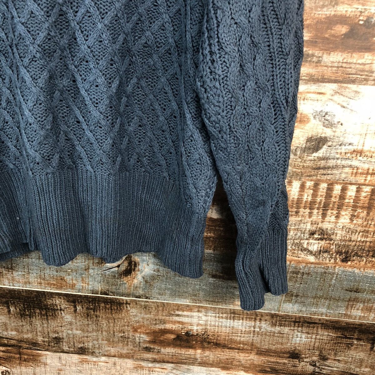 Homespun Knitwear × Japanese Brand DL Japan Vintage sweatshirt Green cable Knitwear #C500 Size US L / EU 52-54 / 3 - 14 Thumbnail