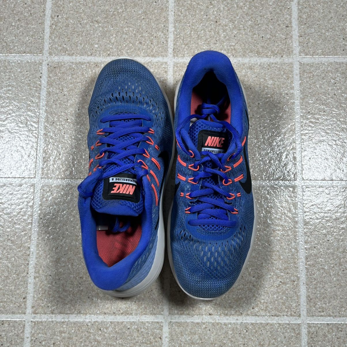 Nike Nike Womens Lunarglide 8 Blue Running Shoes Sneakers Size US 6 / EU 39 - 5 Thumbnail