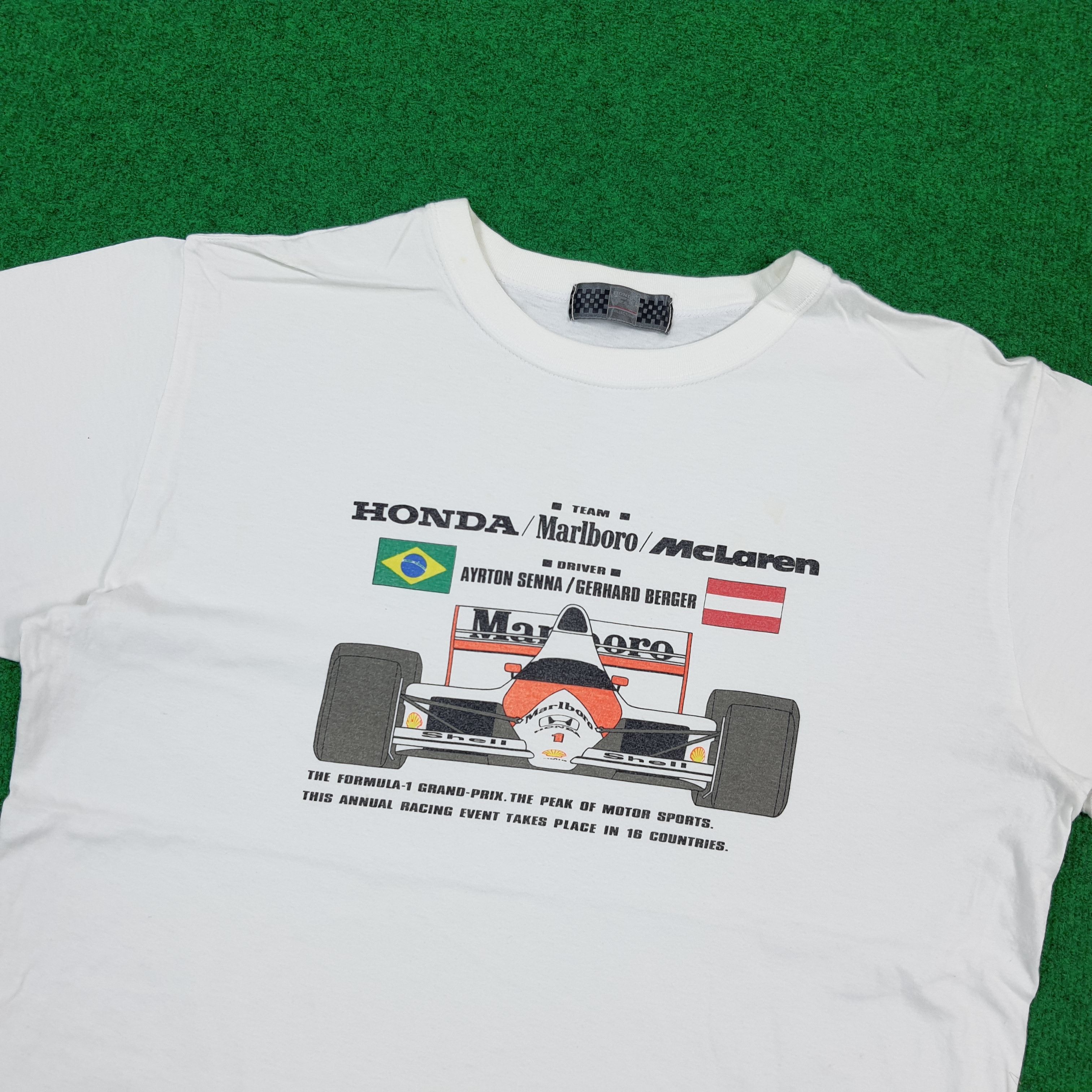 Honda Vintage HONDA Team F1 Formula 1 Tshirt C301N16 Size US M / EU 48-50 / 2 - 2 Thumbnail