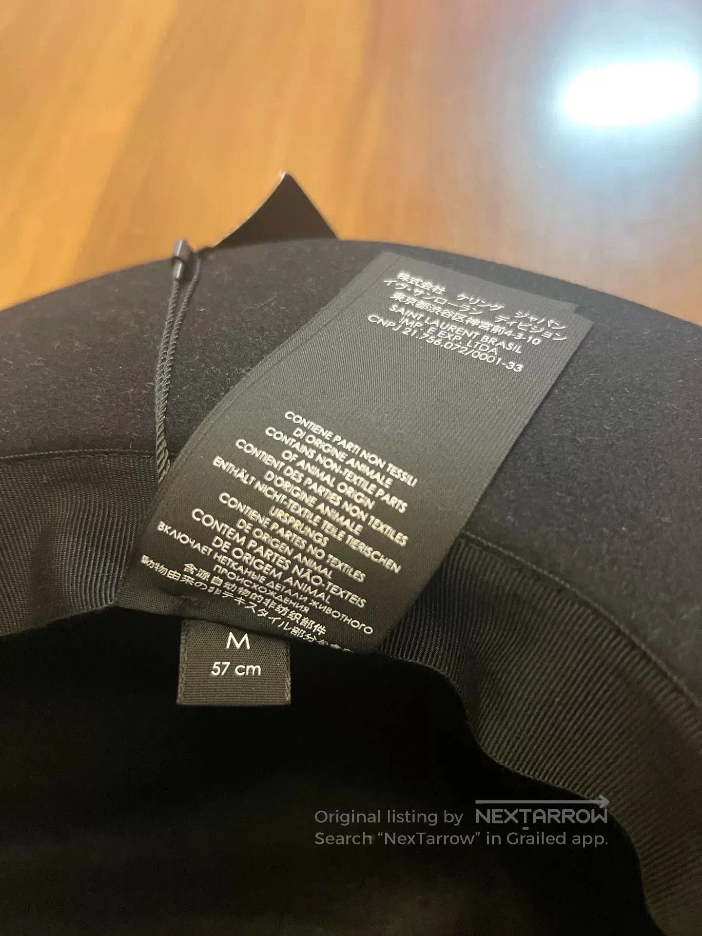 Saint Laurent Paris black rabbit fur fedora hat. Size ONE SIZE - 4 Thumbnail