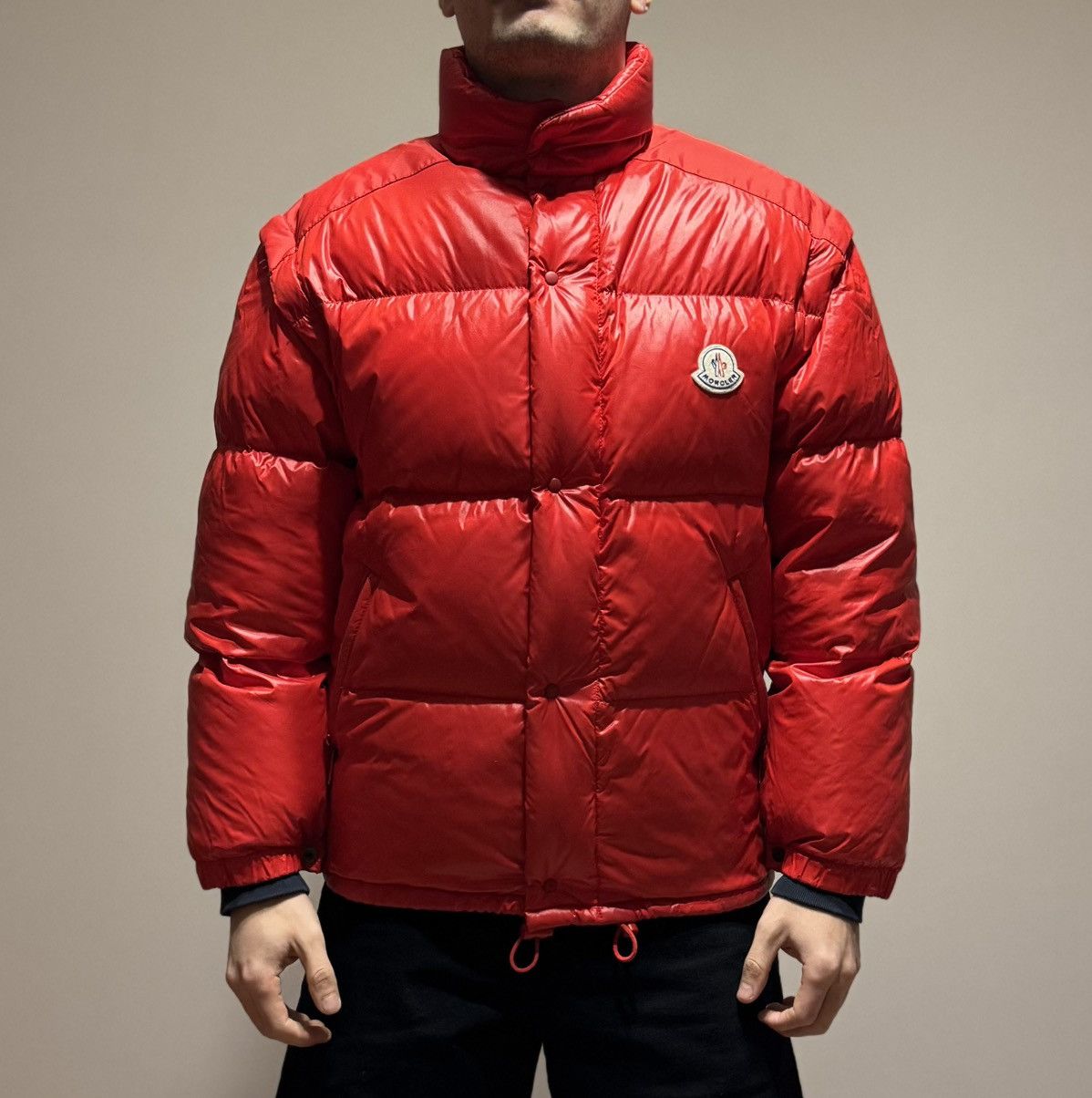 Moncler Rare Moncler Grenoble Red Down Vest Puffer Jacket Size L / US 10 / IT 46 - 1 Thumbnail