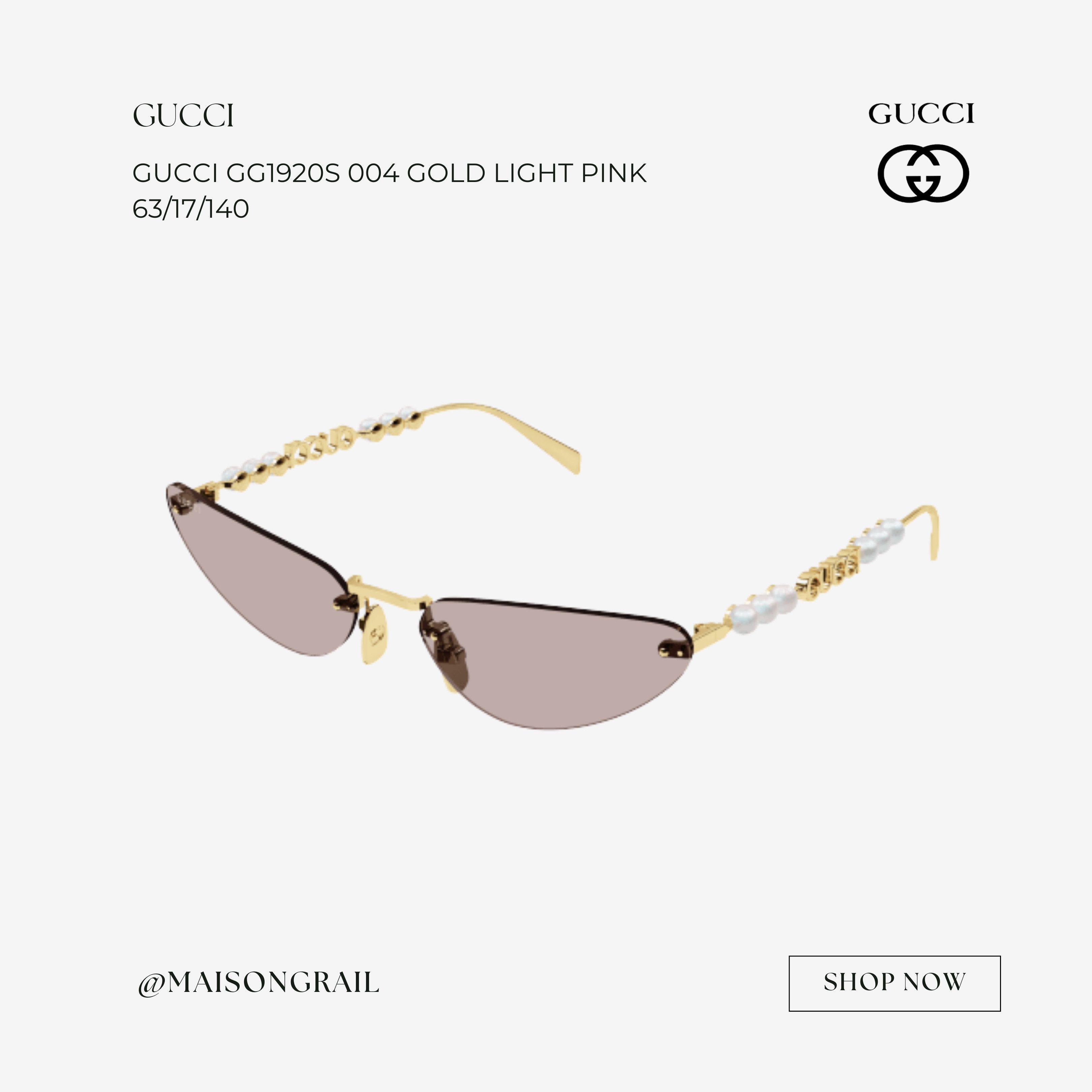 Gucci GUCCI GG1920S 004 SUNGLASSES Size ONE SIZE - 1 Thumbnail