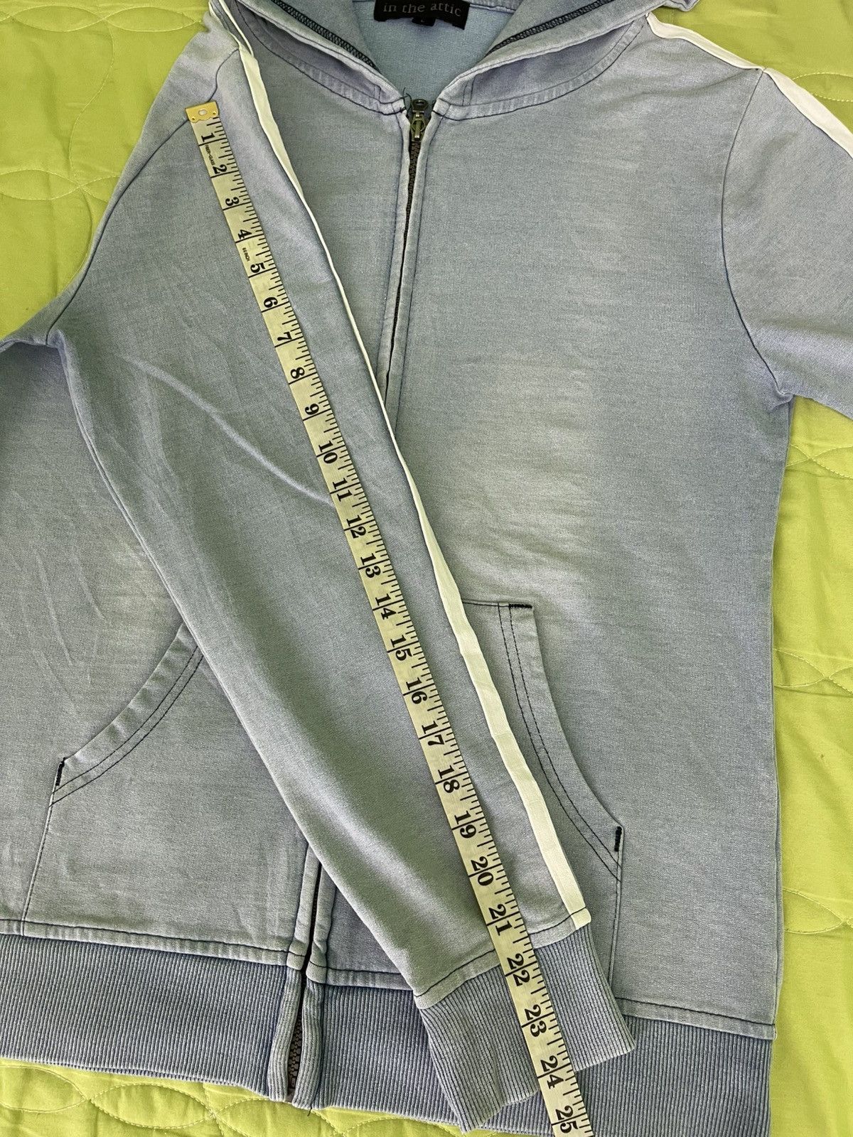 In The Attic Vintage In The Attic Zip Hoodie White Stripes Size US L / EU 52-54 / 3 - 14 Thumbnail