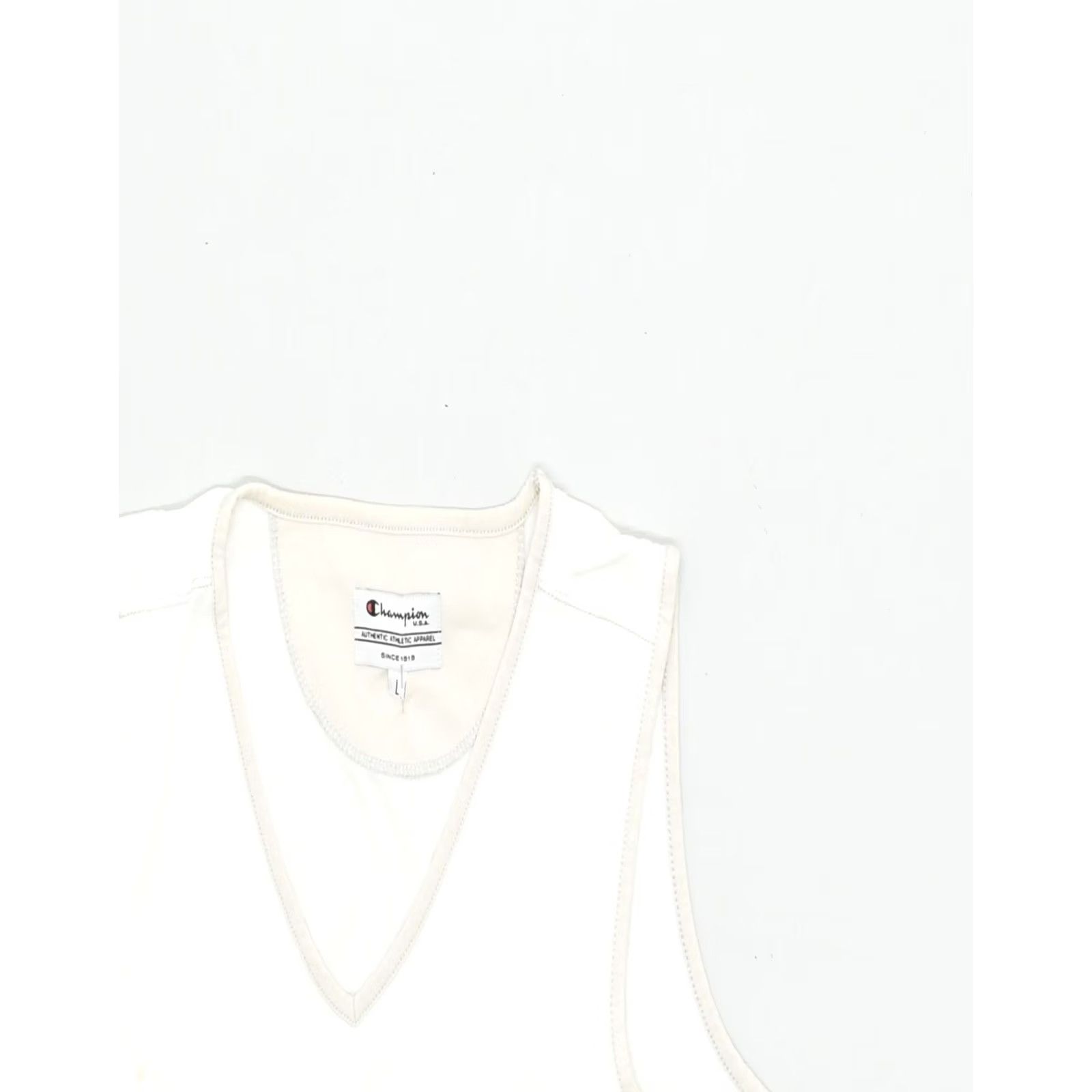 Champion VINTAGE CHAMPION Womens Vest Top UK 16 Large White Cotton NR11 Size L / US 10 / IT 46 - 4 Thumbnail