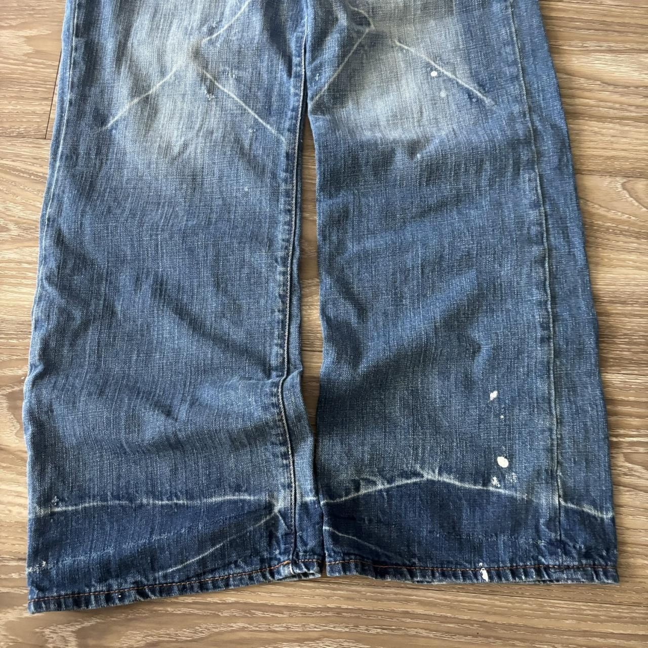 Vintage Crazy Vintage Y2K:2000s Grunge Medium Wash Skater Denim Jeans! 33x32 Size US 33 - 6 Thumbnail