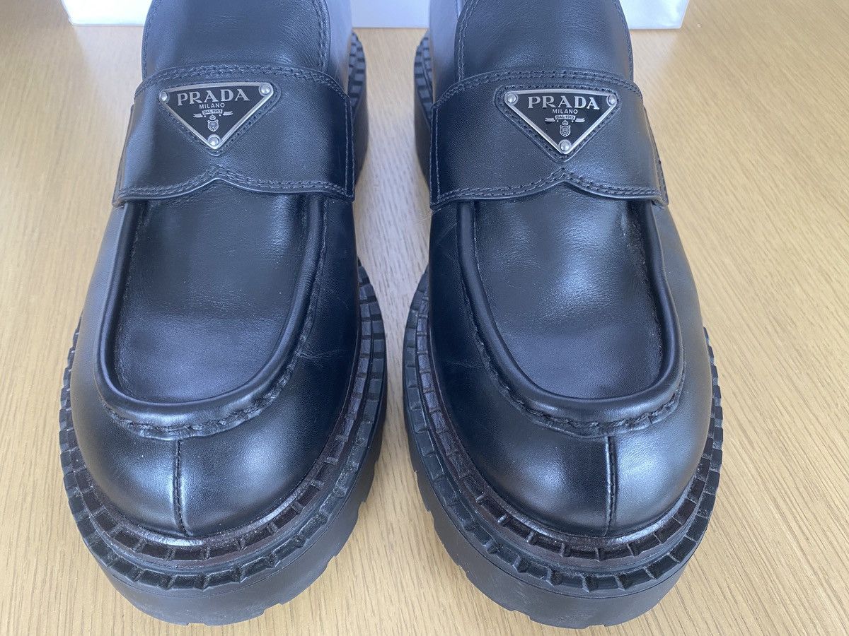 Prada Genuine Double Chocolate black leather loafers Size US 9.5 / EU 42-43 - 2 Thumbnail