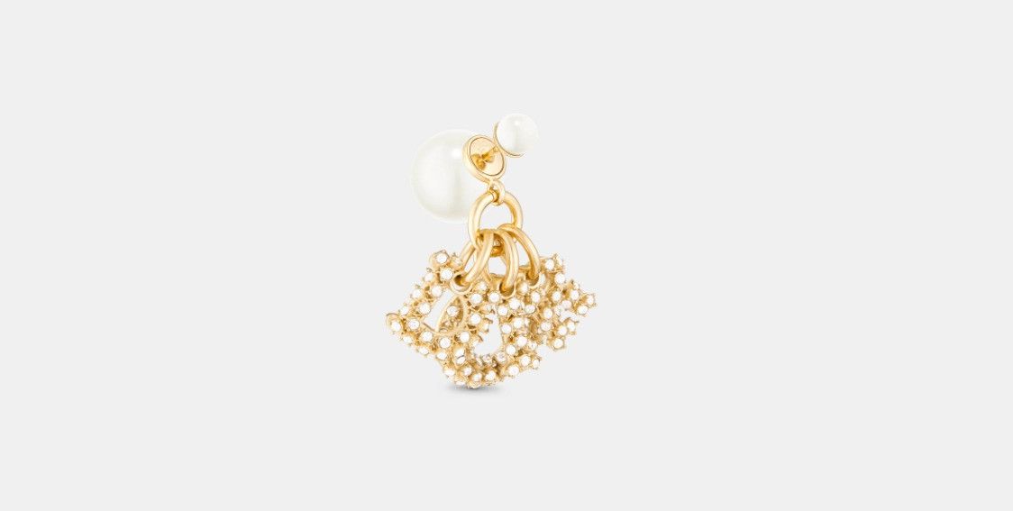 Dior o1w1db10424 Size: OS Dior Tribales Earrings in White/Gold Size ONE SIZE - 1 Thumbnail