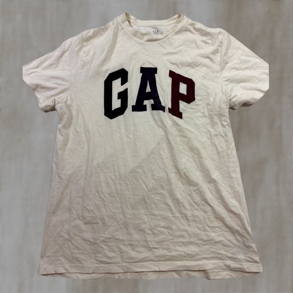 Gap Gap T-Shirt Men L Ivory Logo Short Sleeve Cotton Multicolor Spellout2020s Size US L / EU 52-54 / 3 - 1 Thumbnail