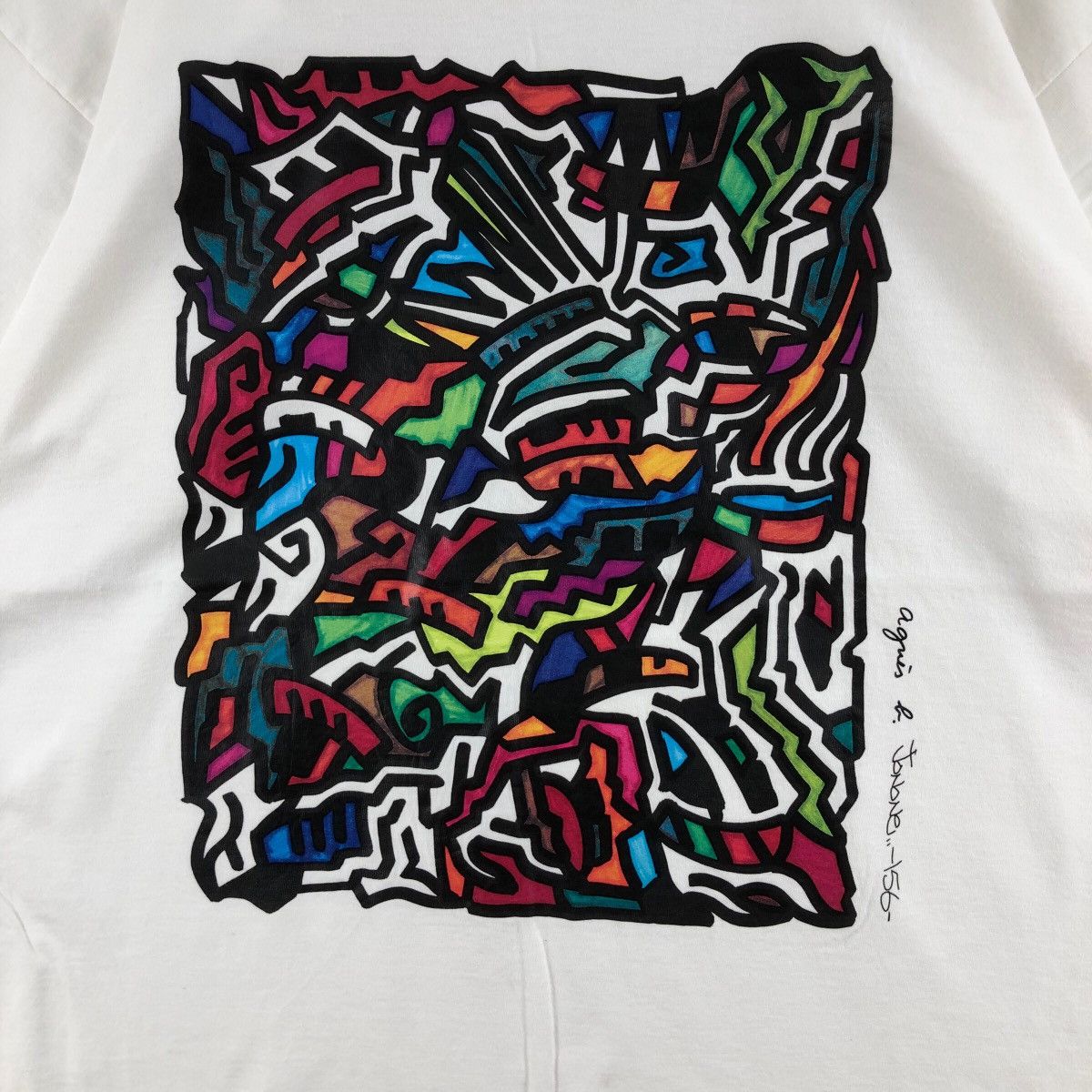 Vintage × agnes b. Vintage AGNES B JonOne Art T-Shirt Pop Art Size US L / EU 52-54 / 3 - 3 Thumbnail
